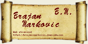 Brajan Marković vizit kartica
